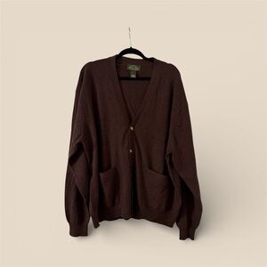 Orvis Dark Brown Men's Cardigan Sweater
